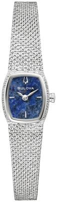 Bulova Classic 'Goddess of Time' (17mm) Blue Sodalite Dial / Stainless Steel Textured Mesh Bracelet 96L343
