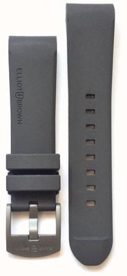 Elliot Brown Bracelet pour hommes avec boucle à ardillon en caoutchouc gris 22 mm uniquement STR-R02
