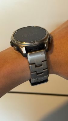 Garmin QuickFit 22 Watch Strap Only, Vented Titanium Bracelet 010