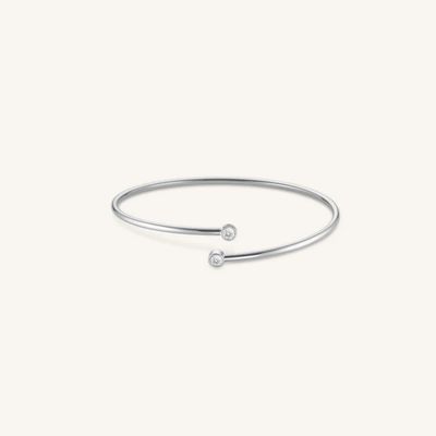 Rosefield Jewellery Dubbel kristal zilveren roestvrijstalen armband JBDCS-J1214