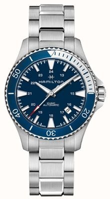 Hamilton Kaki marine scuba automatique (40 mm) cadran bleu / bracelet acier inoxydable H82345141