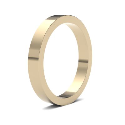James Moore Wedding Rings | 18ct Yellow Gold | 2.5mm | Heavy | Flat | AG_2.5LHF-18Y