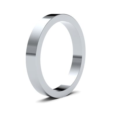 James Moore Wedding Rings | Platinum | 3mm | Heavy | Flat | AG_3GHF-PT