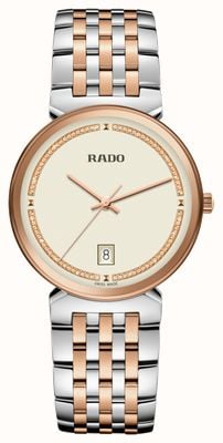 RADO Florence (38 mm) cadran champagne / bracelet acier inoxydable bicolore R48912403