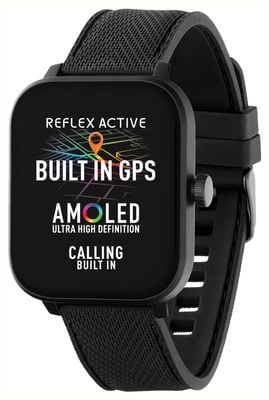 Reflex Active Series 44 AMOLED GPS Smartwatch (45 mm) digitales Zifferblatt / schwarzes Silikonarmband RA44-2216