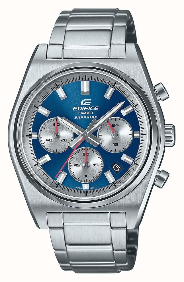 Casio edifice analog blue dial men's watch sale