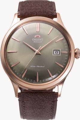 Orient Bambino Automatic (42mm) Brown Sunray Dial / Brown Leather Strap RA-AC0P04Y10B