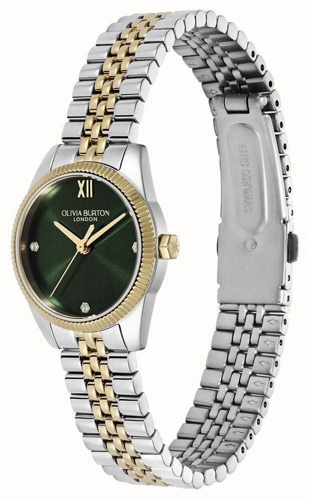 Olivia Burton 25mm Highbury Forest Green Dial / Two Tone Stainless Steel Bracelet 24000387 - alternate view 2