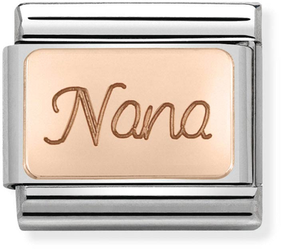 Nomination Classic Nana 9ct Rose Gold & Steel Charm 430108/01