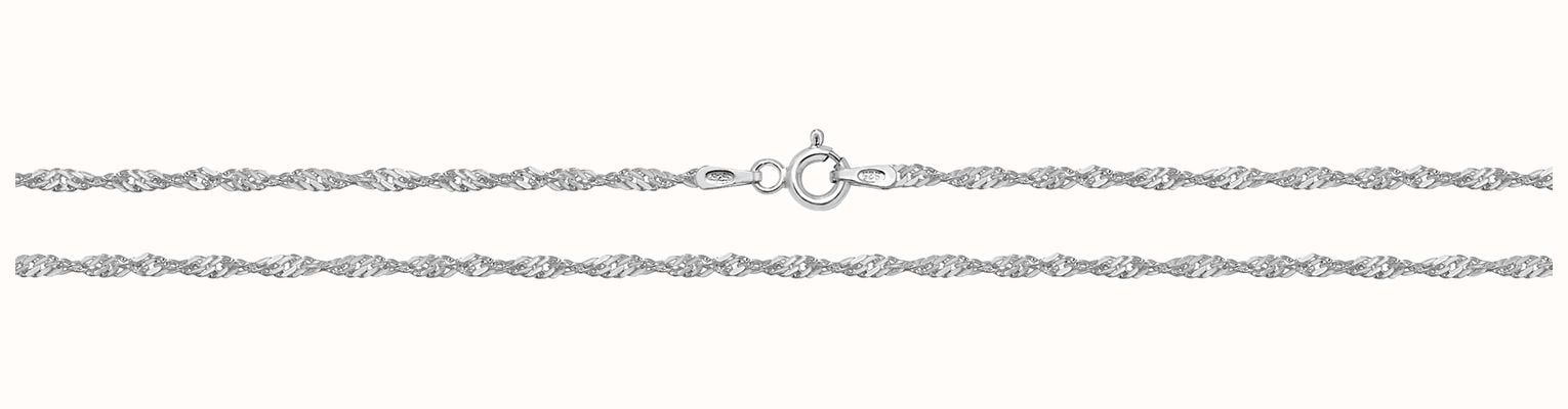 James Moore TH Sterling Silver Singapore Chain 18" G1103/18