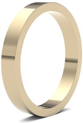 James Moore Wedding Rings | 9ct Yellow Gold | 2.5mm | Medium | Flat | AG_2.5LMF-9Y