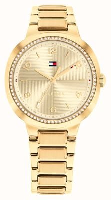 Tommy Hilfiger SAVANNAH Three-Hand Quartz (32.5mm) Gold Dial / Gold PVD Stainless Steel Bracelet 1782900