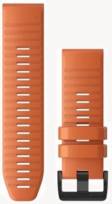 Garmin 仅限Quickfit 26表带，余烬橙色硅胶 010-12864-01