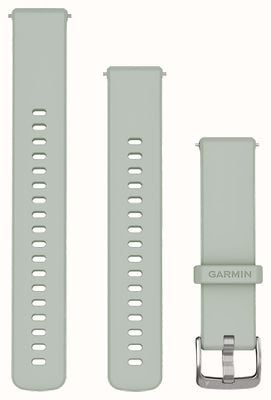 Garmin Quick Release Bands (18mm) Sage Grey Silicone Silver Hardware 010-13256-01