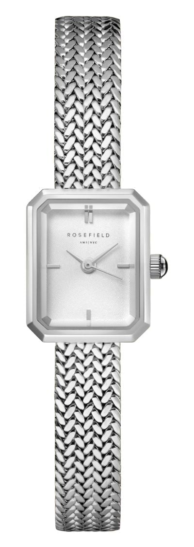 Rosefield Mini Octagon 15mm Silver Dial Stainless Steel Watch Rosefield Mini Octagon 15mm Silver Dial Stainless Steel Watch