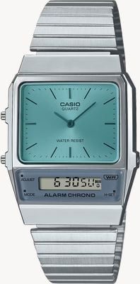 Casio Vintage | blaues Zifferblatt | Edelstahlarmband AQ-800EC-2AEF