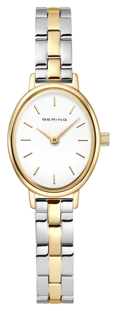 Bering Ã  quartz ovale classique (20 mm) cadran blanc montre