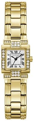 Guess Taylor White Sunray Dial Gold-Tone Stainless Steel Bracelet GW1157L2