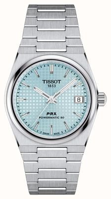Tissot Prx powermatic 80 (35mm) quadrante blu ghiaccio / acciaio inossidabile T1372071135100