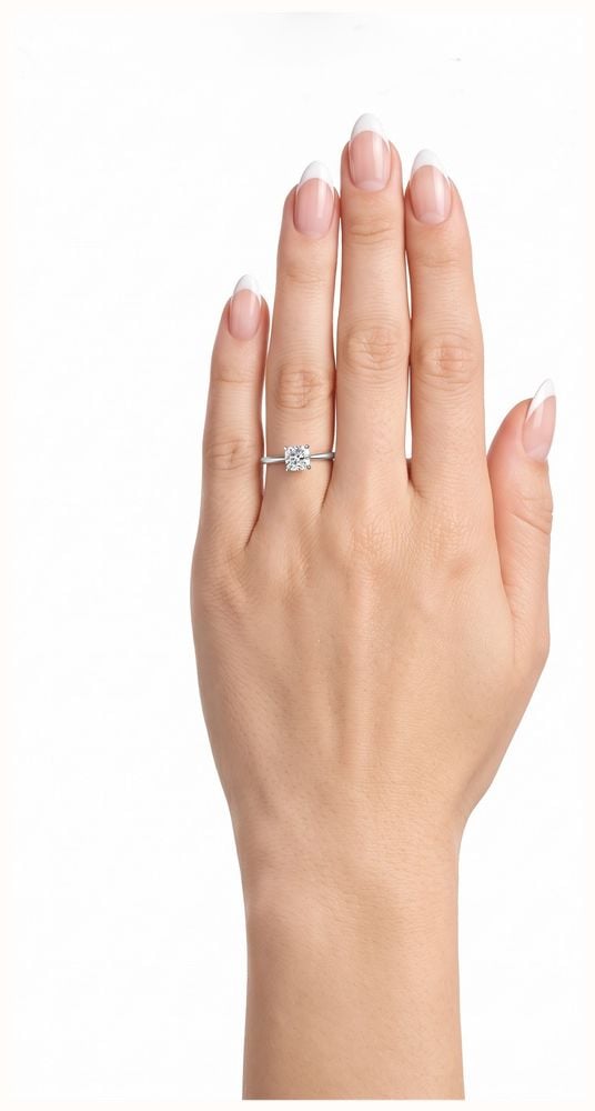 James Moore & Co 0.93ct Cushion Natural Diamond Platinum Solitaire Ring J71638 - alternative Ansicht 4