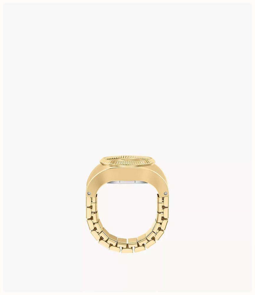 Fossil Watch Ring 15 mm Two-Hand Gold-Tone Stainless Steel ES5535 - vista alternativa 5