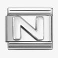 Nomination Classic Letter N Oxidised Charm 330113/14