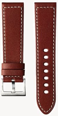 Hamilton Straps Pasek skórzany w kolorze khaki field brown - 22 mm (tylko pasek) H690705106