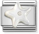 Nomination Classic Starfish White Mother of Pearl Sterling Silver & Steel Charm 330509/12