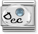 Nomination Classic December Birthstone Topaz Sterling Silver & Steel Charm 330505/12