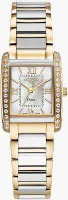 Roamer Quartz cristal Diana (22,5 mm) cadran nacre blanche / bracelet acier inoxydable deux tons 869847 47 20 20