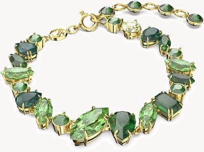 Swarovski Gema Bracelet | Gold-Tone Plated | Green Crystals 5652822