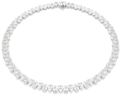 Swarovski Matrix Tennis Necklace Pear Cut White Rhodium Plated 5662277