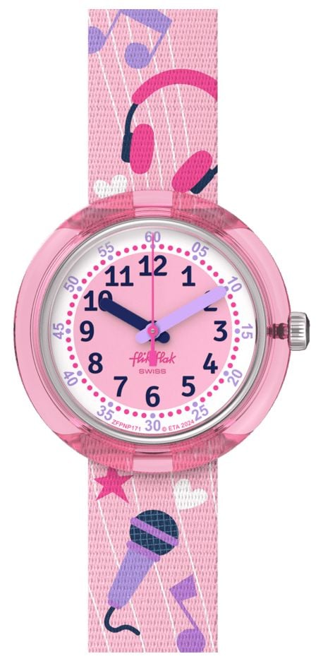 Flik Flak KaraokÃ© (31,85 mm) avec cadran rose et montre