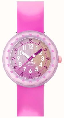 Flik Flak Fuze en rose (36,70 mm) cadran dégradé rose / bracelet dégradé rose FCSP130