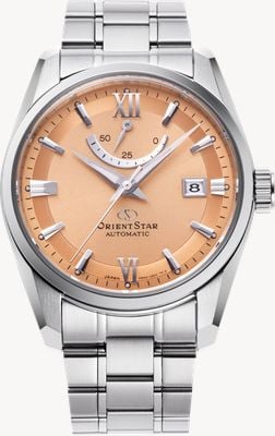 Orient Star Contemporary Date Automatic (38.5mm) Copper Dial / Stainless Steel Bracelet RE-AU0108G00B