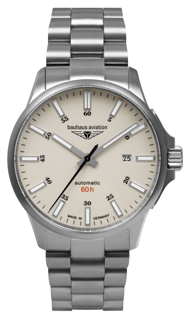 Bauhaus Aviation Titanium automatique 60h (42mm) montre