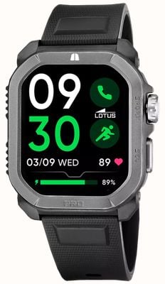 Lotus Smartime 第二代 GPS 智能手表（42.7 毫米）数字显示屏 / 黑色橡胶表带 50200/1