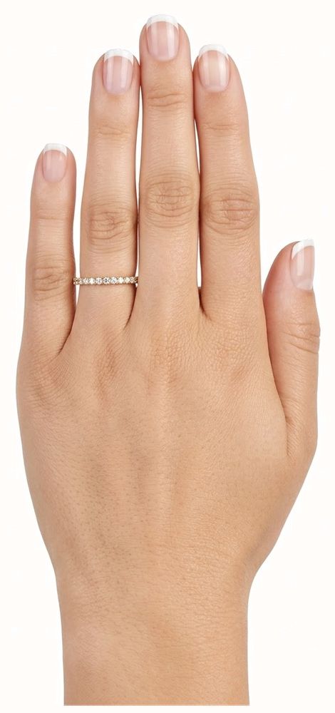 James Moore & Co 0.27ct Round Brilliant Natural Diamond 18ct Yellow Gold Half Eternity Ring E42264-27 - autre vue 4