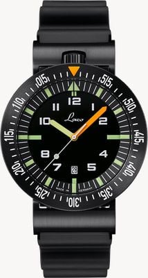 Laco Atacama.3 automático (46 mm) esfera negra mate / correa de caucho negra 861632.3
