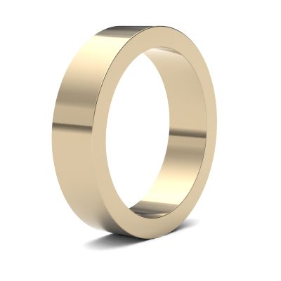 James Moore Wedding Rings | 9ct Yellow Gold | 5mm | Heavy | Flat | AG_5LHF-9Y