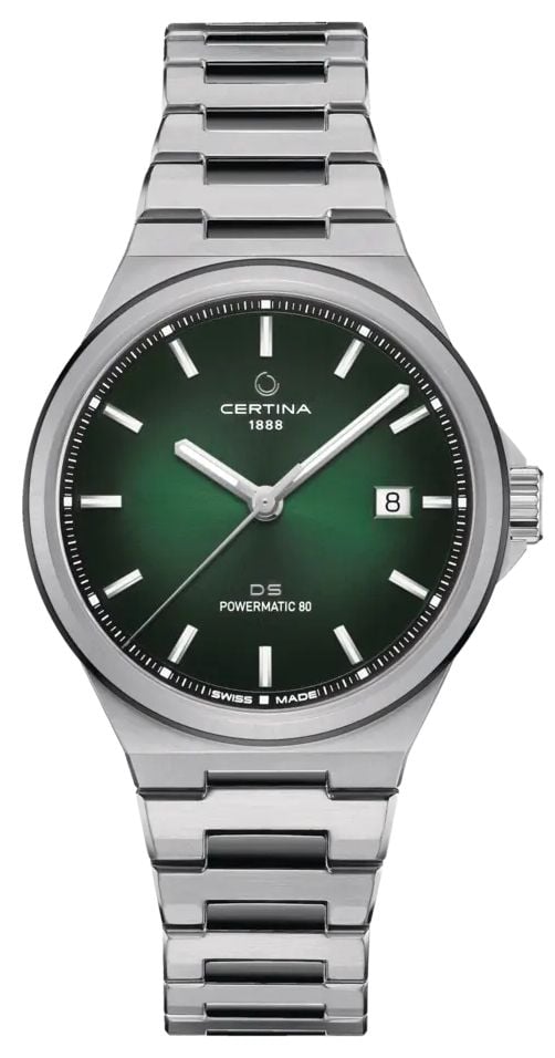 Certina Ds-7 powermatic 80 (39mm) cadran vert / bracelet montre