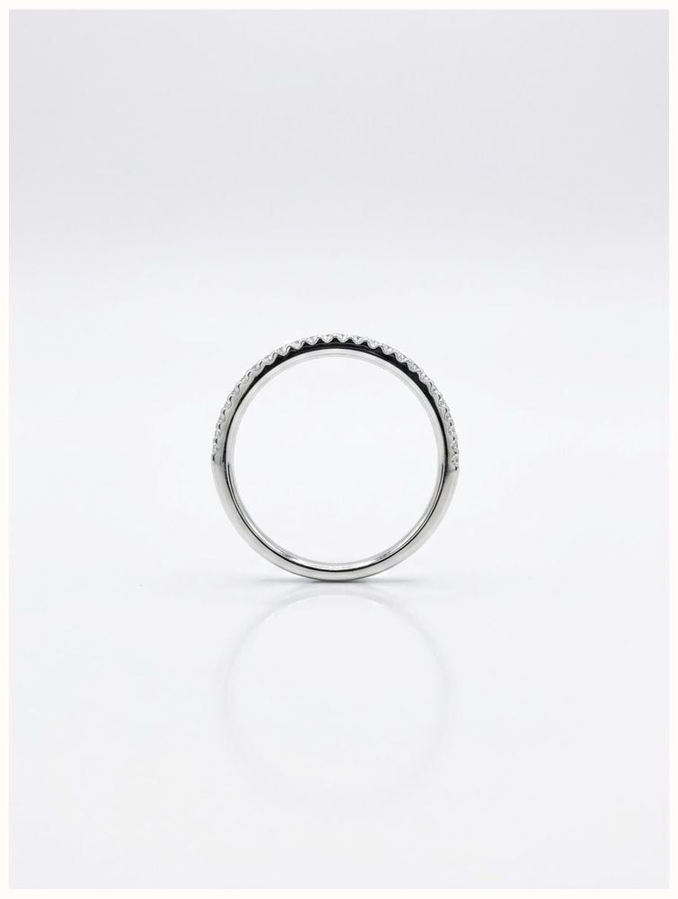 0.15ct Round Brilliant Natural Diamond Platinum Half Eternity Ring HET100110 - alternate view 3