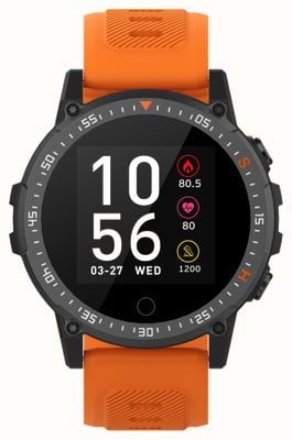 Reflex Active Sport-Multifunktions-Smartwatch der Serie 05 (46 mm), digitales Zifferblatt / orangefarbenes Silikon RA05-2132