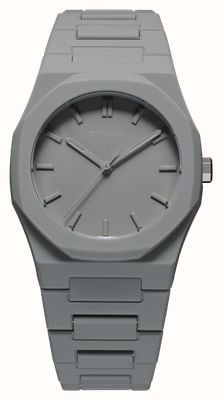 D1 Milano ポリカーボン アケビア (37mm) マットグレー文字盤 / グレーポリカーボネートストラップ PCBU03