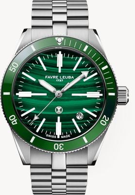 Favre Leuba Deep Raider Renaissance Automatic (40mm) Malachite Dial / Stainless Steel Bracelet 00.20308.101.51.200