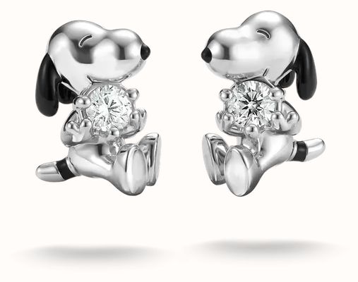 Thomas Sabo Peanuts™ Stud earrings Snoopy with white zirconia H2348-691-14