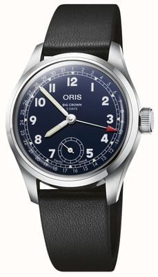 ORIS Big Crown Pointer Date Calibre 403 Automatic (38mm) Blue Dial / Black Leather Strap 01 403 7776 4065-07 5 19 11