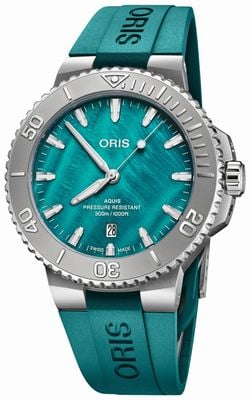 ORIS New York Harbor Limited Edition II (43,5 mm) aquagrünes Zifferblatt / Kautschukarmband & Stahlarmband-Set 01 733 7789 4187-SET
