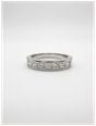 7 Stone Natural Princess Cut Diamond 18k White Gold Half Eternity Ring JM1323