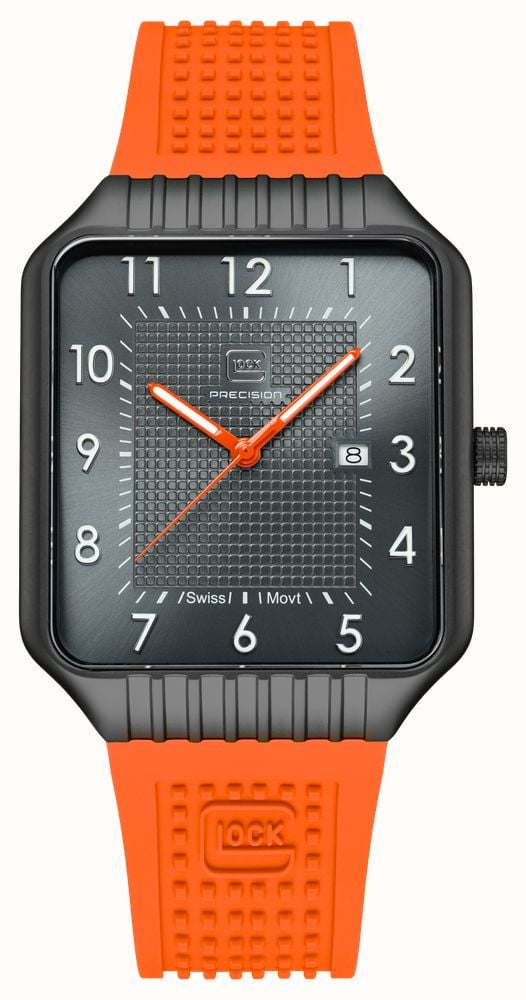 レア！ グレムリン2 デジタルウォッチ GLOCK Precision Square (38mm) Gunmetal Dial / Orange Silicone RTF